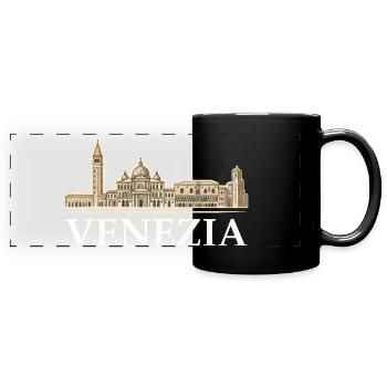 Venezia Feeling - Panorama-Tasse farbig - Schwarz - Vorne
