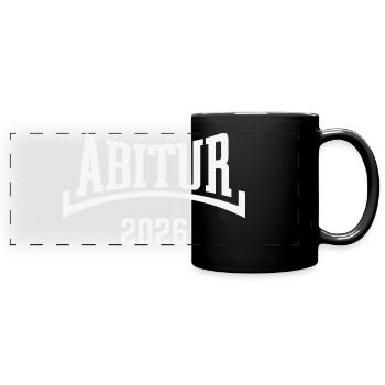 Abitur 2026 (Abiturient / Abi 26 / Konkav / W) - Mug panoramique uni - noir - Devant
