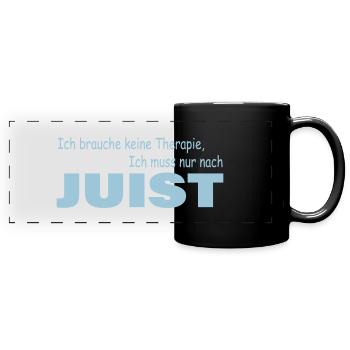 Therapie JUIST - Panorama-Tasse farbig - Schwarz - Vorne