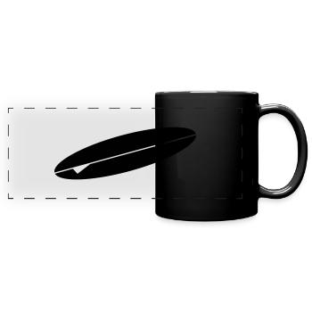 surfboard - Full Colour Panoramic Mug - black - Front