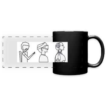 Téléphone portable VR Cyborg - Mug panoramique uni - noir - Devant