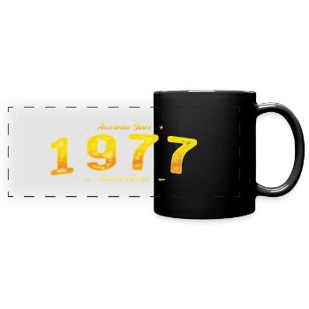 Millésime 1977 Edition Limitée - 48ème Anniversaire - Mug panoramique uni - noir - Devant