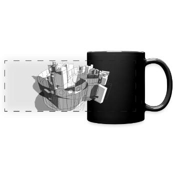 Architecture 011 - Mug panoramique uni - noir - Devant