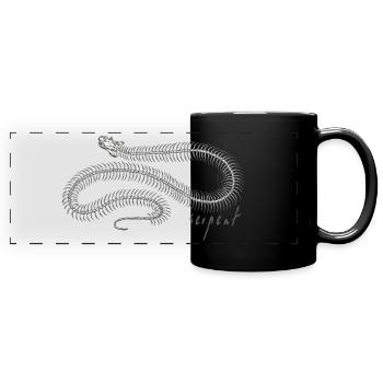 Schlange - Panorama-Tasse farbig - Schwarz - Vorne
