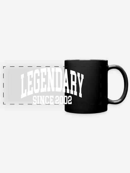 Legendary since 2002 - Panorama-Tasse farbig - Schwarz