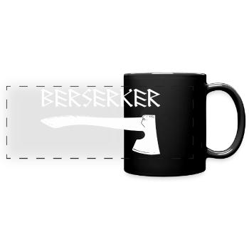 Berserker Axt Wikinger Viking Odin Thor Walhalla - Panorama-Tasse farbig - Schwarz - Vorne