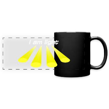 i am light - Full Colour Panoramic Mug - black - Front
