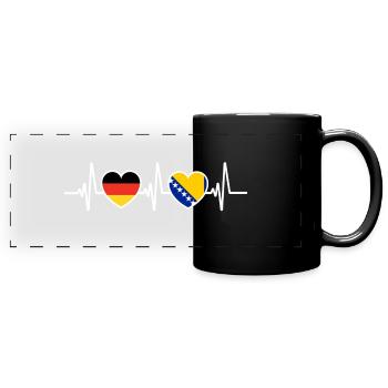 Germany and Bosnia Herzegovina Flag Flags - Full Colour Panoramic Mug - black - Front