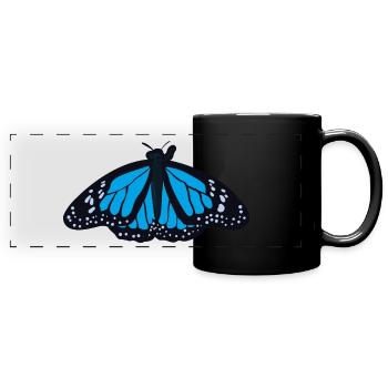 Blue admiral butterfly butterfly insect - Full Colour Panoramic Mug - black - Front