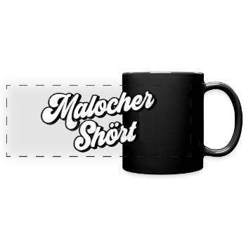 Malocher Shört | Ruhrgebiet Fun - Panorama-Tasse farbig - Schwarz - Vorne