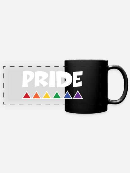 pride2 2 - Panorama-Tasse farbig - Schwarz