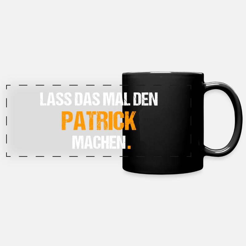 Patrick Spruch Lustig Vorname Name - Panorama-Tasse farbig - Schwarz