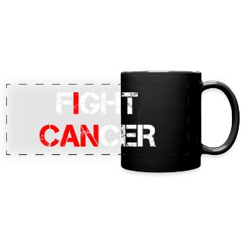 Combattre le cancer que je peux - Mug panoramique uni - noir - Devant