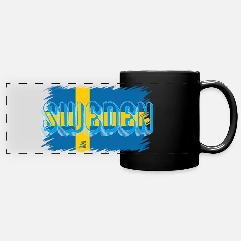 Suède - Mug panoramique uni - noir