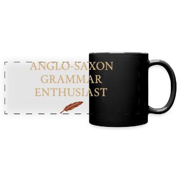 Alphabet runique anglais ancien - Mug panoramique uni - noir - Devant
