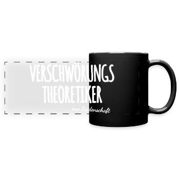 Verschwörungstheoretiker - Panorama-Tasse farbig - Schwarz - Vorne