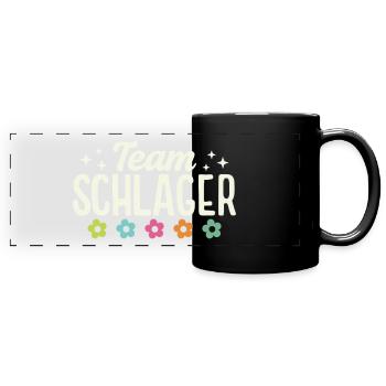 Team Schlager Party Schlagermusik Tanzparty Musik - Panorama-Tasse farbig - Schwarz - Vorne