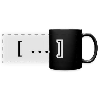 Klammer Punkte - Panorama-Tasse farbig - Schwarz - Vorne