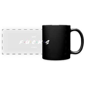 Zero Fucks Given - Panorama-Tasse farbig - Schwarz - Vorne
