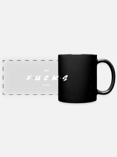 Zero Fucks Given - Panorama-Tasse farbig - Schwarz