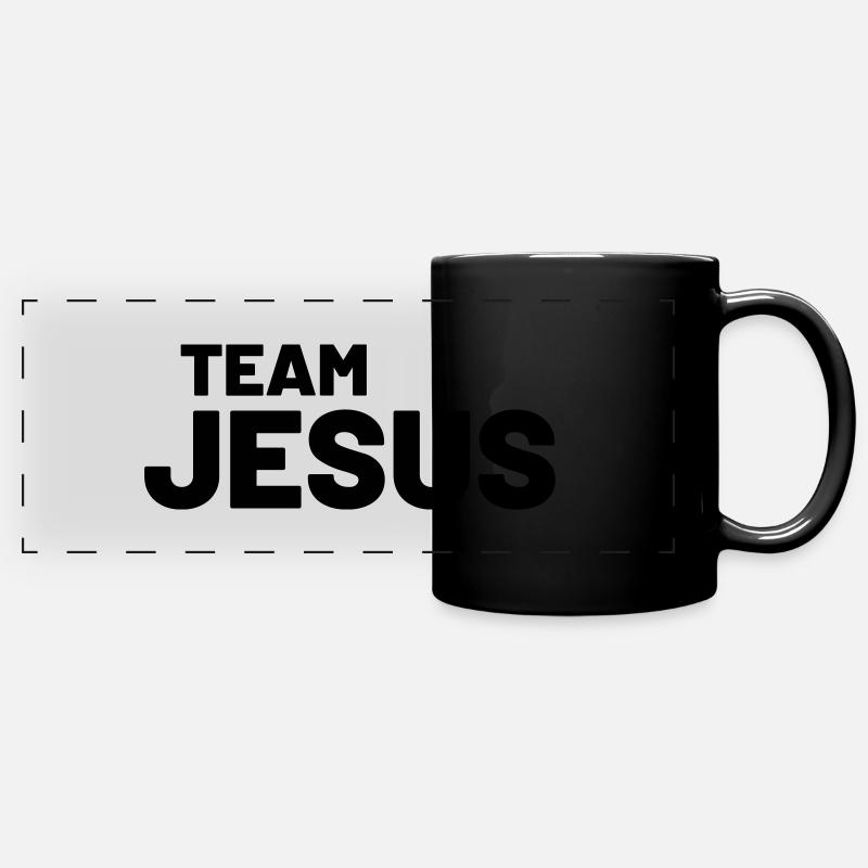 Team Jesus - Full Colour Panoramic Mug - black