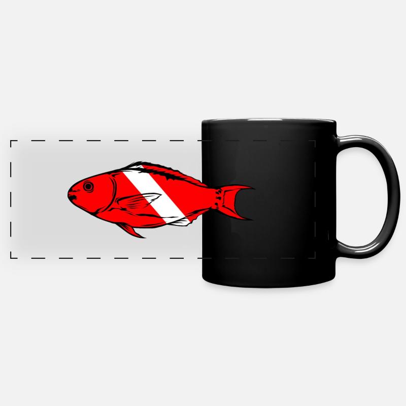 Poisson-perroquet par Scuba.Style - Mug panoramique uni - noir