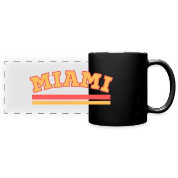 MIAMI SPORT ORANGE JAHRGANG - Panorama-Tasse farbig - Schwarz - Vorne