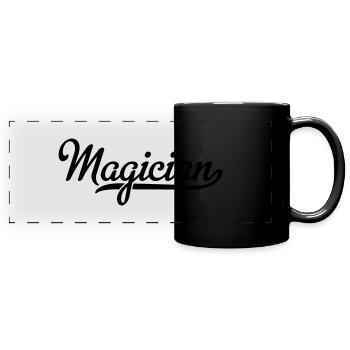 Zauberer - Panorama-Tasse farbig - Schwarz - Vorne