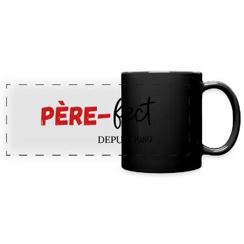 Père fect Depuis 1989 - Mug panoramique uni - noir - Devant