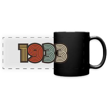 1933 retro vintage - Full Colour Panoramic Mug - black - Front