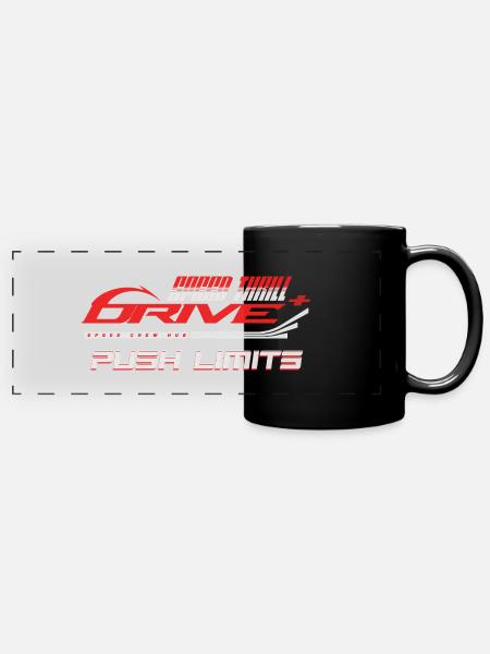 Thrill Drive Grafik - Panorama-Tasse farbig - Schwarz