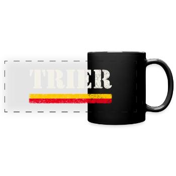 Trier - Panorama-Tasse farbig - Schwarz - Vorne