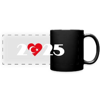 I love Turkey 2025, holidays in Turkey 2025 - Full Colour Panoramic Mug - black - Front
