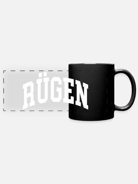 Rügen - Panorama-Tasse farbig - Schwarz
