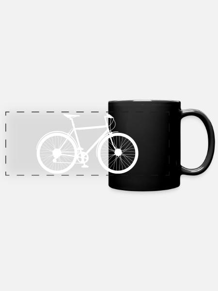 Fahrrad - Panorama-Tasse farbig - Schwarz