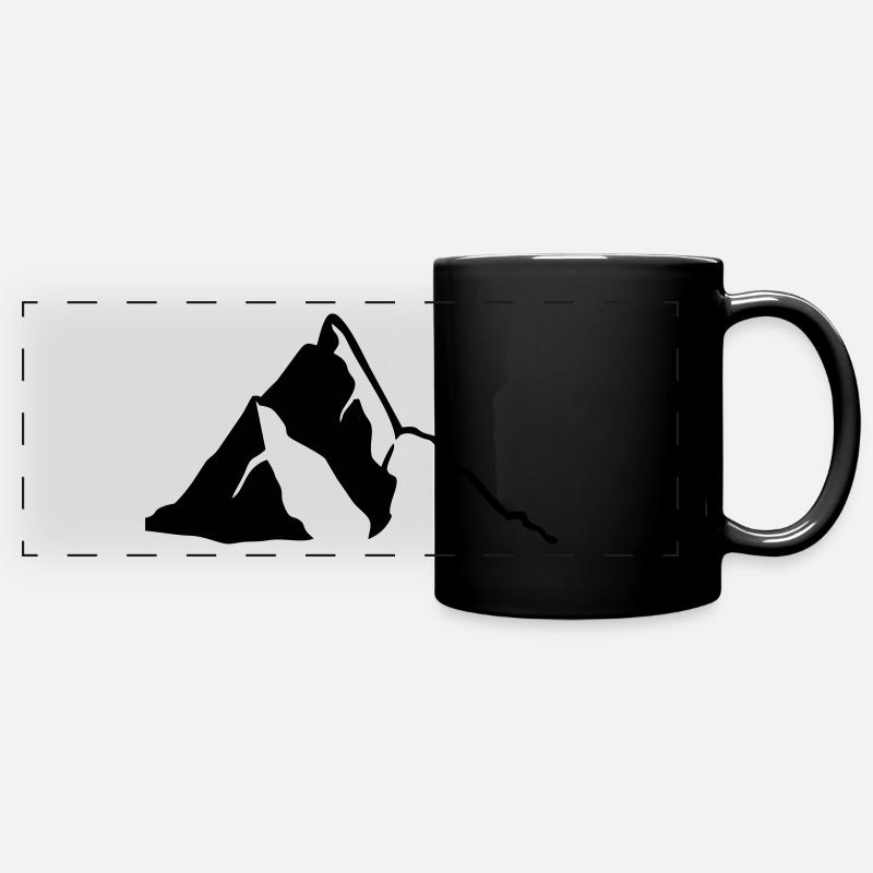 Berge - Panorama-Tasse farbig - Schwarz