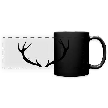 Bois majestueux - Mug panoramique uni - noir - Devant
