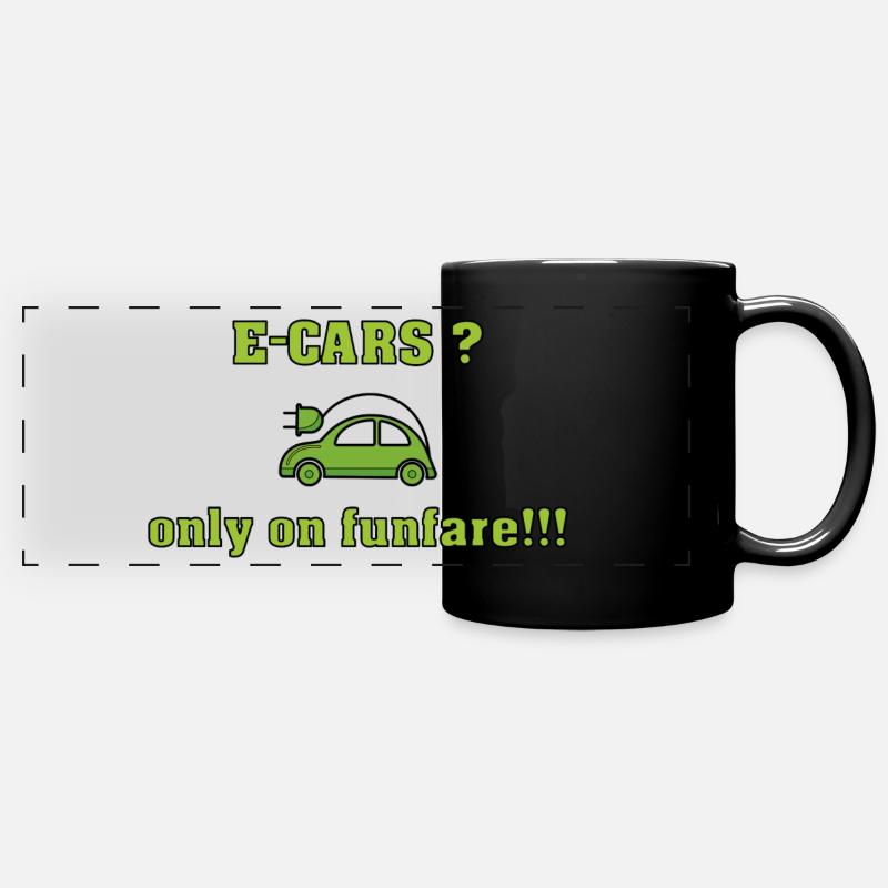 against electric cars against e-mobility - Full Colour Panoramic Mug - black