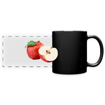 Apple - Full Colour Panoramic Mug - black - Front
