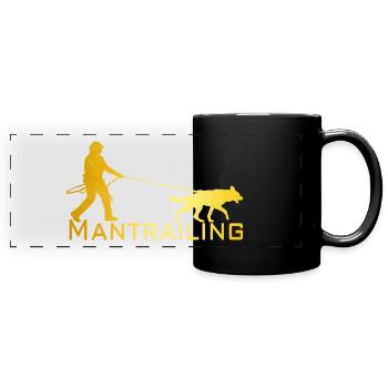 Mantrailing Gold - Panorama-Tasse farbig - Schwarz - Vorne