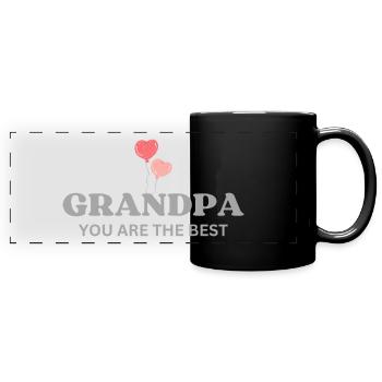 Grandpa you are the best - Full Colour Panoramic Mug - black - Front
