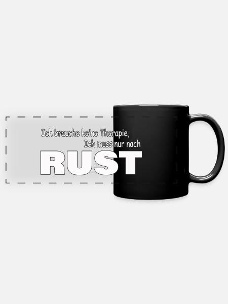 Therapie RUST - Panorama-Tasse farbig - Schwarz