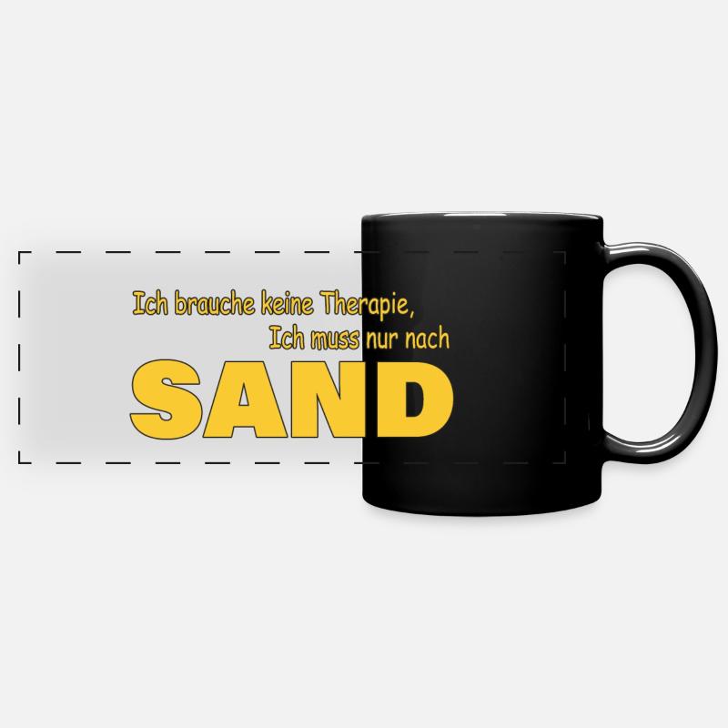 Therapie SAND - Panorama-Tasse farbig - Schwarz
