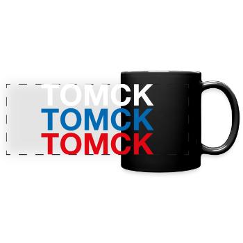 TOMSK Russia Cyrillic Russian Flag - Full Colour Panoramic Mug - black - Front
