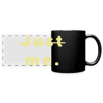 just me - Panorama-Tasse farbig - Schwarz - Vorne