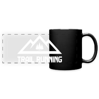 Trail Running - Full Colour Panoramic Mug - black - Front