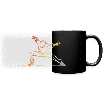 B-Boy Skizze - Panorama-Tasse farbig - Schwarz - Vorne