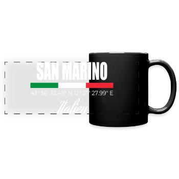 San Marino - Panorama-Tasse farbig - Schwarz - Vorne
