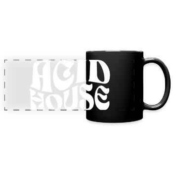 Acid House Typographic Logo - Full Colour Panoramic Mug - black - Front