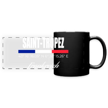 Saint-Tropez - Panorama-Tasse farbig - Schwarz - Vorne